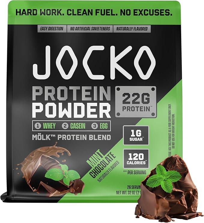Jocko Fuel Mölk Whey Protein Powder 22g Low Sugar Monk Fruit Blend - Muscle Recovery & Growth