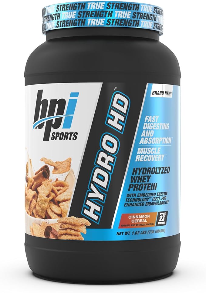 BPI Sports Hydro HD - 100% Hydrolyzed Whey Protein Powder - Muscle Growth, Recovery, 25g of