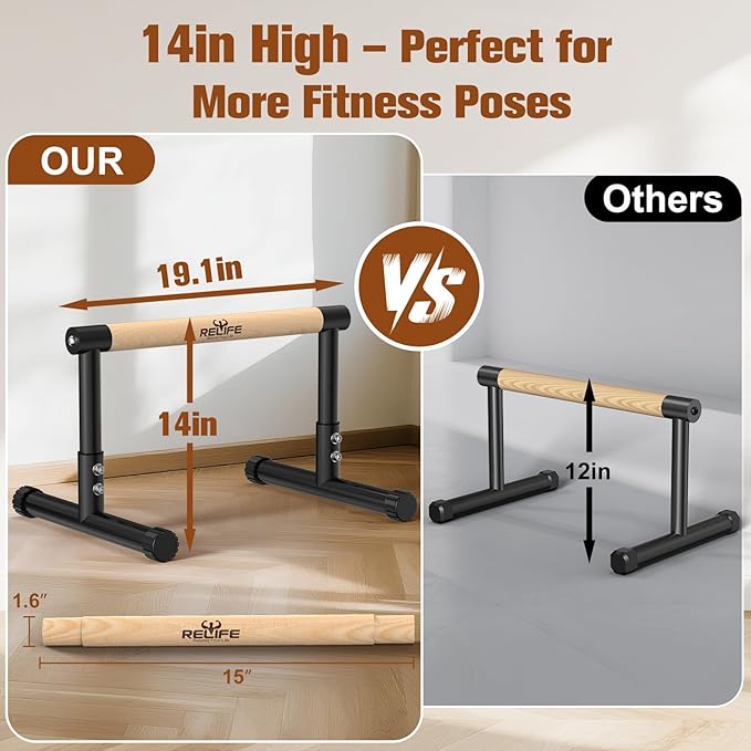 RELIFE REBUILD YOUR LIFE Dip Station Functional Heavy Duty Dip Stands Fitness Workout Dip bar