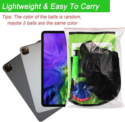 Trampoline Basketball Hoop with Pump and Mini Ball, Waterproof, Sunscreen Soft Materials, Easy to