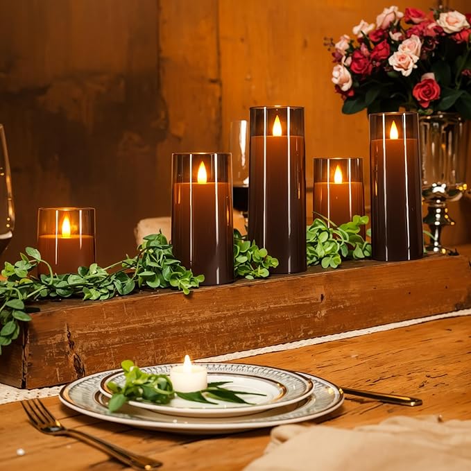 Homemory Realistic Flickering Flameless Candles, Battery Operated Candles, LED Fake Electric Candle
