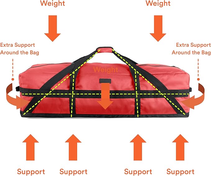 Fitdom 106L 45" Heavy Duty Extra Large Duffle with Upgrade Zipper, Durable & Water Resistant.