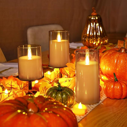 Homemory Realistic Flickering Flameless Candles, Battery Operated Candles with Remote Control and