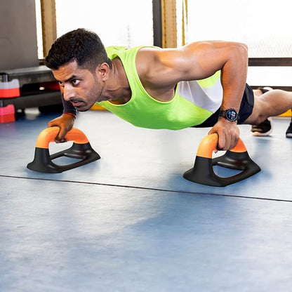 SELEWARE Push Up Bars Pushup Stands Handstand Bars, Soft Rubber Handle Provide Comfy Grip, Fit for
