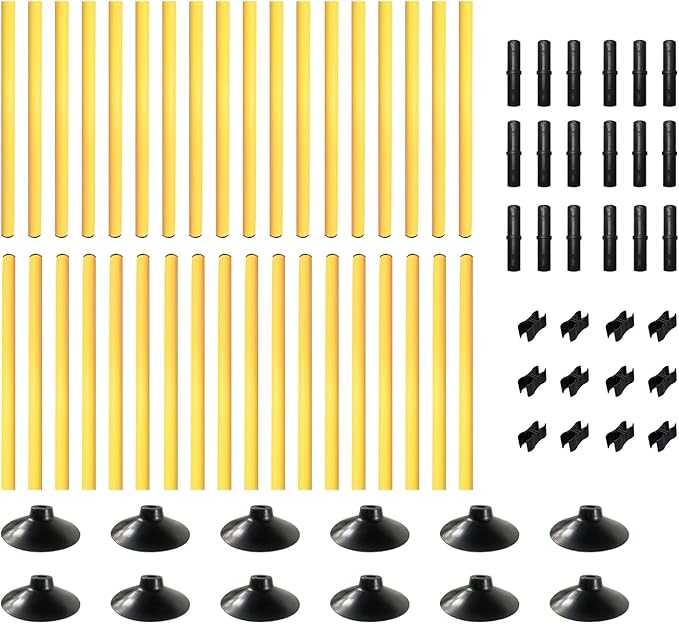TNZMART 4.9 FT Agility Poles Adjustable Hurdles for Soccer Football Speed Training Equipment Track