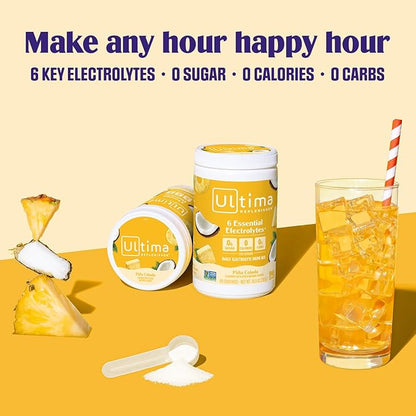 Ultima Replenisher Mocktini Electrolyte Powder Drink Mix – Sugar Free – Piña Colada, 90 Servings