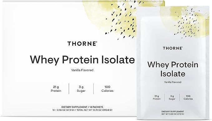 THORNE - Whey Protein Isolate - 21 Grams of Easy-to-Digest Whey Protein Powder - NSF Certified for