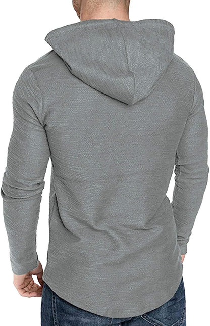 Lexiart Mens Fashion Athletic Hoodies Sport Sweatshirt Solid Color Fleece Pullover