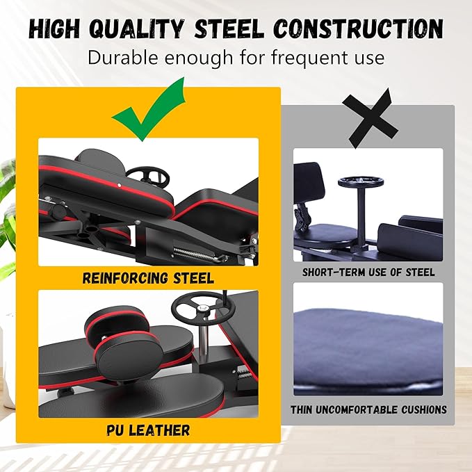 Rigel Leg Stretcher, 220LBS Leg Stretch Machine, Heavy Duty Steel Frame Equipment Splits Machine