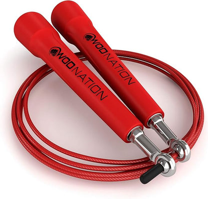 WOD Nation Adjustable Speed Jump Rope For Men, Women & Children - Blazing Fast Fitness Skipping