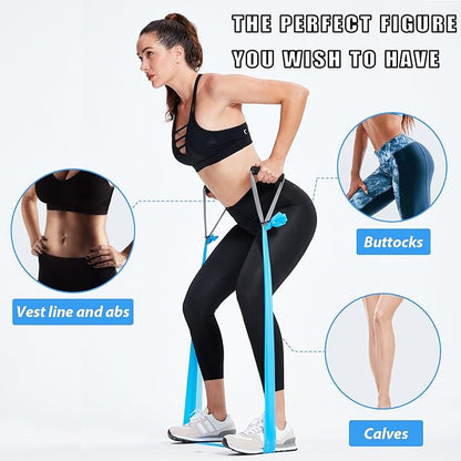 Resistance Bands for Working Out, Physical Therapy Bands, Latex Free Elastic and Exercise Bands Set