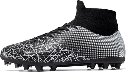 Kids Soccer Cleats High Top Training Youth Football Cleats, Boys Girls Athletic Outdoor