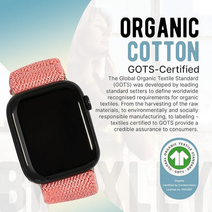 Braxley Bands - Organic Cotton Watch Bands For Women and Men, Compatible With All Apple Watch Sizes