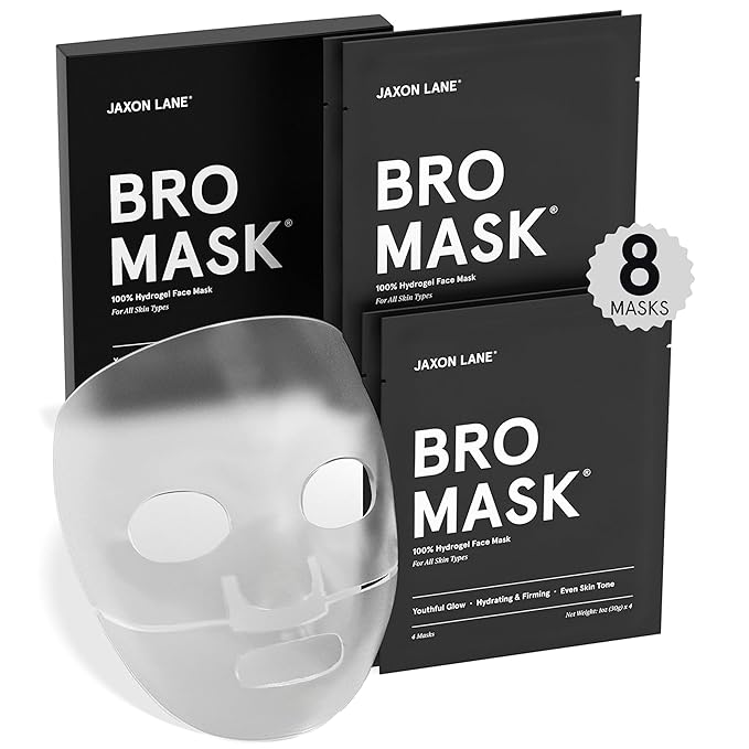 BRO MASK Korean Face Mask for Men: Premium Mens Face Mask Skin Care & Facial Anti Aging Sheet Masks