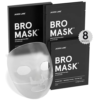BRO MASK Korean Face Mask for Men: Premium Mens Face Mask Skin Care & Facial Anti Aging Sheet Masks