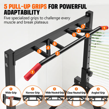 SERTT Foldable Power Tower Dip Station for Pull Ups, Dips & Push Ups, Upgraded Free Standing Pull