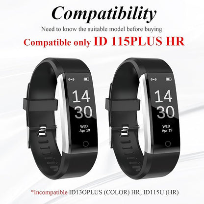 Watch Bands Replacement for ID115plus HR, Very Fit Pro Activity Fitness Tracker Wrist Bands Set