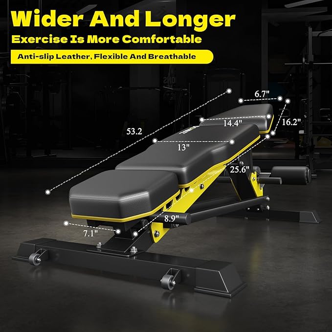 Heavy Duty Bench Adjustable Workout Bench Press Set for Home Gym Strength Training
