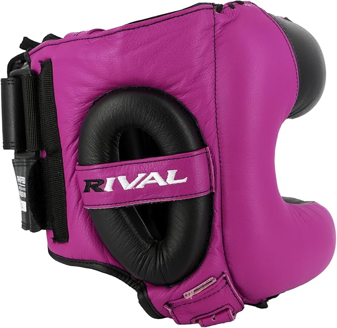 RIVAL Boxing RHGFS3 Face-Saver Sparring Headgear - Wide Eye Opening, Premium Leather, and