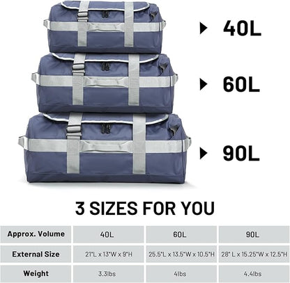 MIER Water Resistant Backpack Duffle Heavy Duty Convertible Duffle Bag with Backpack Straps for