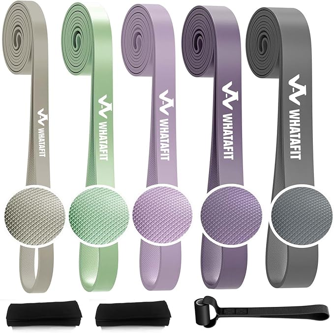 WHATAFIT Resistance Bands, Pull Up Assistance Bands, Exercise Bands, Workout Bands Set for Men and