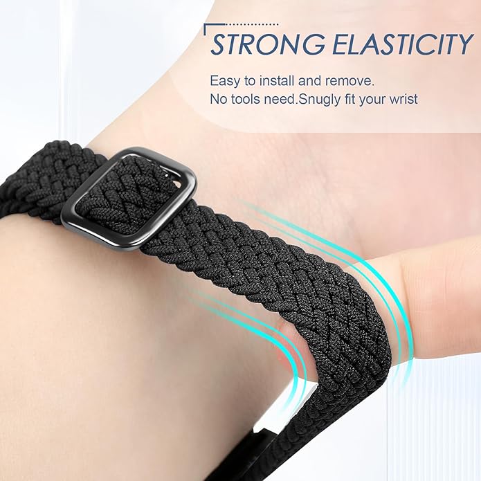 Tiptops Braided Nylon Bands Compatible with Fitbit Inspire 3/Inspire 2/Inspire/Inspire HR/Ace 2/Ace
