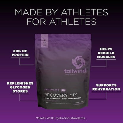 Tailwind Nutrition Recovery Mix, 20 Grams Complete Protein, Carbohydrates, and Electrolytes Powder