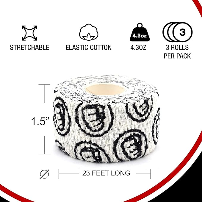WOD Nation Flexible Hook-Grip Athletic Tape – Easy-Tear, Sweat-Proof Thumb & Finger Strips for