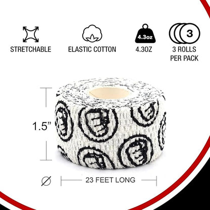 WOD Nation Flexible Hook-Grip Athletic Tape – Easy-Tear, Sweat-Proof Thumb & Finger Strips for