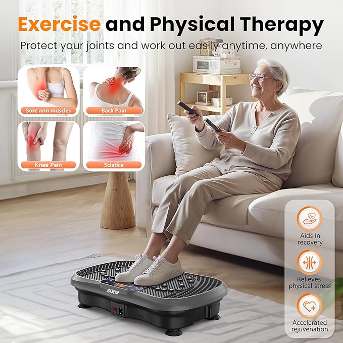AXV Vibration Plate Fitness Platform Exercise Machine Vibrating Shaking Full Body Shaker Workout