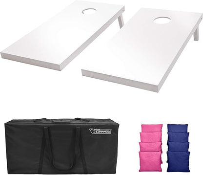 GoSports 4 ft x 2 ft Regulation Size Wooden Cornhole Boards Set - Includes Carrying Case and Over
