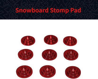 XCMAN 4 Layer-Cone Studs Dia 7.87 Inch Aluminum Snowboard Stomp Pad - 9pcs