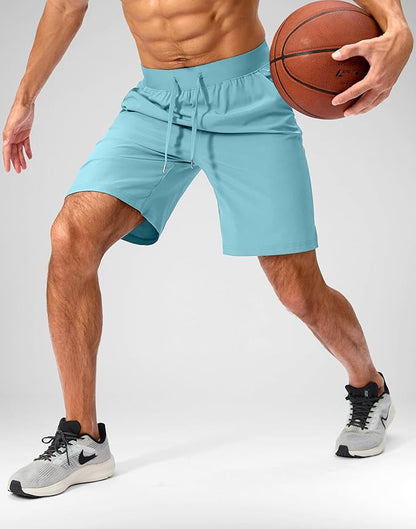 Men's Running Shorts with Zipper Pockets 9 Inch/ 7 Inch / 5 Inch Lightweight Quick Dry Gym Workout