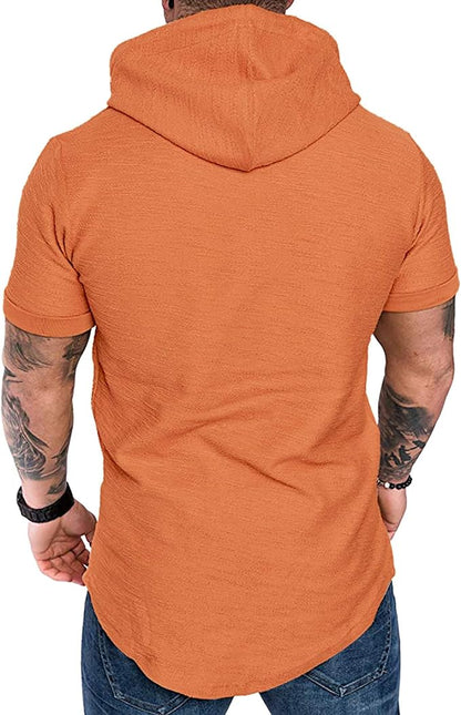 Lexiart Mens Fashion Athletic Hoodies Sport Sweatshirt Solid Color Fleece Pullover