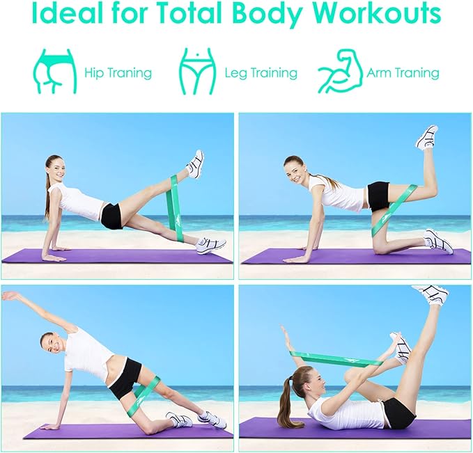 Resistance Bands Set, Workout Bands with Handles, Door Anchor, Ankle Straps and Carry Bag, Exercise