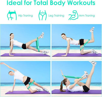 Resistance Bands Set, Workout Bands with Handles, Door Anchor, Ankle Straps and Carry Bag, Exercise