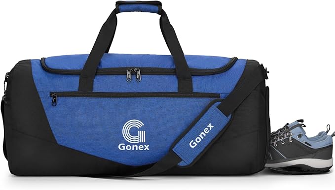 Gonex Gym Duffel Bag with Shoe Compartment Wet Pocket, Large Capacity Sports Duffle Bag for Men