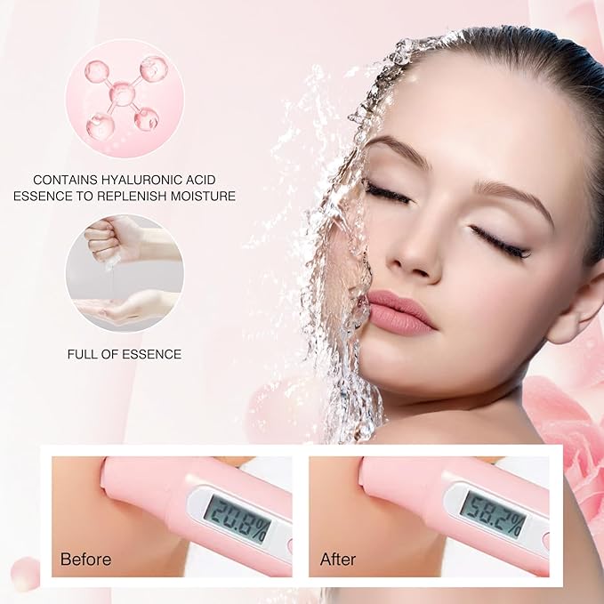 10 Sheets Face Masks Skincare for All Skin Types, Rose Hydrating Face Sheet Masks Suitable for