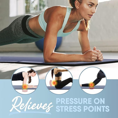 MICRODRY Deluxe Fitness Exercise Yoga Mat for Home & Gym, Extra Thick for High Impact Training