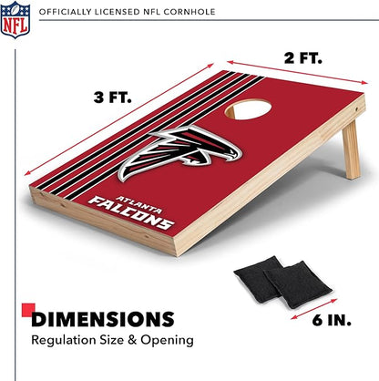 NFL 2' x 3' Solid Wood Cornhole Set with Direct Print HD Team Graphics – Great Gift for Any