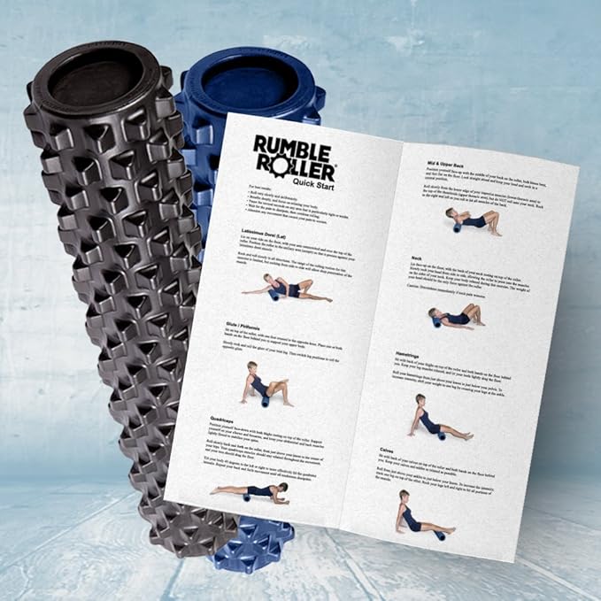RumbleRoller Original Textured Foam Roller - Deep Tissue, Self Myofacial Release Massage Therapy