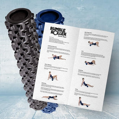 RumbleRoller Original Textured Foam Roller - Deep Tissue, Self Myofacial Release Massage Therapy