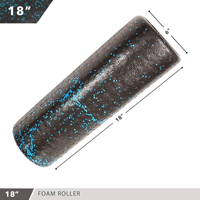 High-Density Round Foam Rollers - 4 Size and 8 Color Options - Massage Rollers for Stretching, Deep