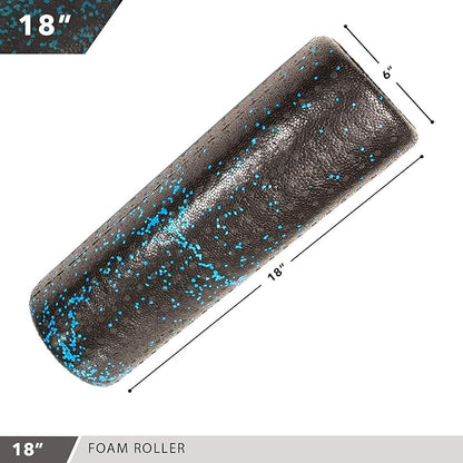 High-Density Round Foam Rollers - 4 Size and 8 Color Options - Massage Rollers for Stretching, Deep