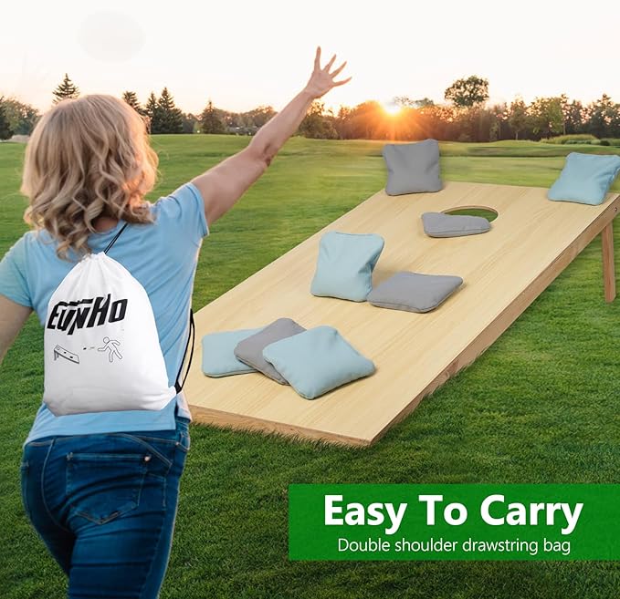 EunHo Cornhole Bags Set of 8 Regulation Size & Weight Corn Hole Bean Bags Official Professional All