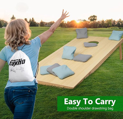 EunHo Cornhole Bags Set of 8 Regulation Size & Weight Corn Hole Bean Bags Official Professional All