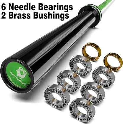 7ft Olympic Barbell, Weightlifting Barbell 28mm 45lb - 500/700/1000lbs Capacity with Smooth