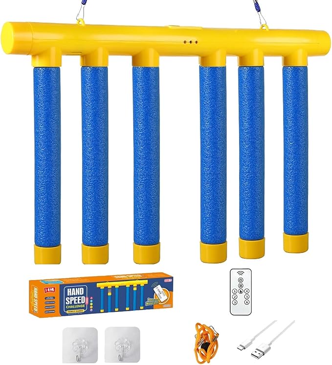 Reflex Challenge Game - Drop Sticks, Hand Eye Coordination, Reaction Training, 3 Adjustable Speeds