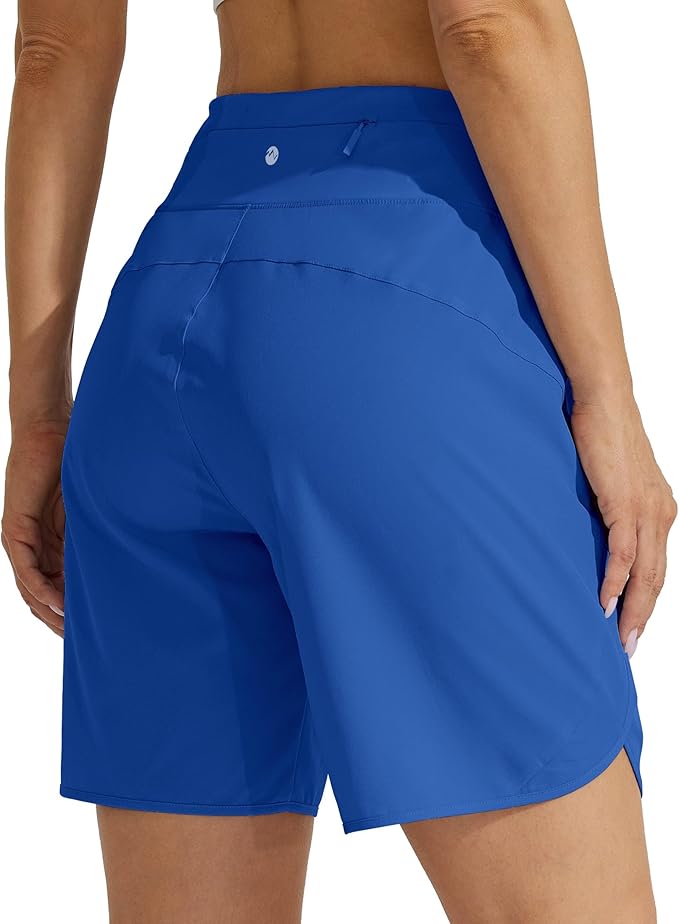 Willit Women's 7" Athletic Running Shorts Long Workout Hiking Shorts Quick Dry High Waisted Active