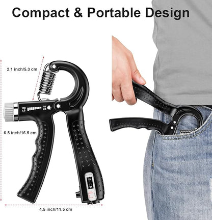 KDG Hand Grip Strengthener 2 Pack Adjustable Resistance 10-130 lbs Forearm Exerciser，Grip Strength